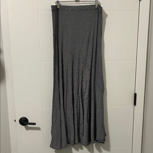 Chico’s Striped Black & White Maxi Skirt
